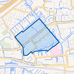 Kaart van Windrooskwartier en Heesterbuurt
