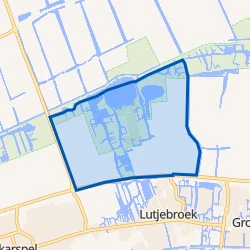 Kaart van Lutjebroek buitengebied noord