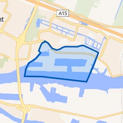 Kaartje van Bedrijventerrein Oosteind en Ketel