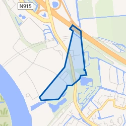 Kaartje van Bedrijventerrein Nieuwland Molenvliet