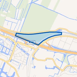 Kaartje van Bedrijventerrein De Driehoek