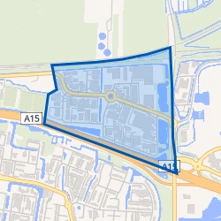 Kaartje van Bedrijventerrein Noordoost-Kwadrant