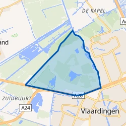 Kaartje van Broekpolder gebied