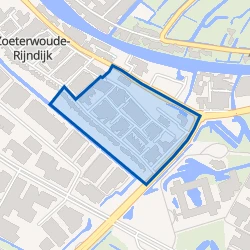 Kaart van Hoge Rijndijk Oost