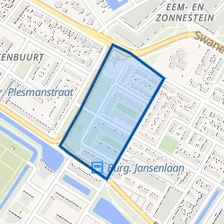 Kaart van Langeraarstraat en omgeving