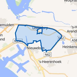 Kaart van Buitengebied Lewedorp