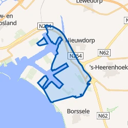 Kaartje van Havengebied Sloe Nieuwdorp