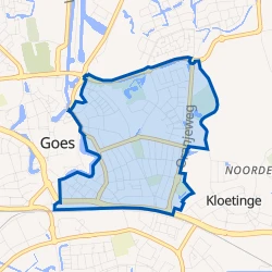 Kaart van Goes-Oost