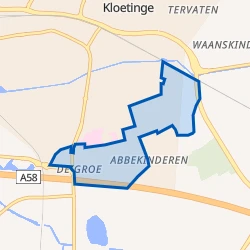 Kaart van Verspreide huizen in het Zuiden
