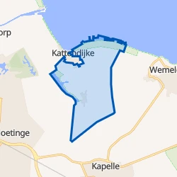 Kaart van Verspreide huizen Kattendijke