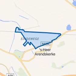 Kaart van Eindewege