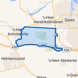 Kaartje van Verspreide huizen ten zuiden van 's-Heer-Hendrikskinderen
