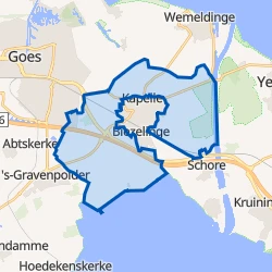 Kaart van Verspreide huizen Kapelle