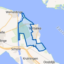 Kaart van Verspreide huizen Yerseke