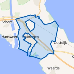 Kaart van Verspreide huizen Kruiningen