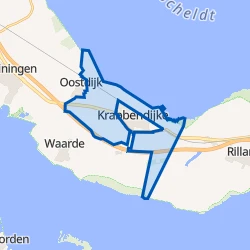 Kaart van Verspreide huizen Krabbendijke