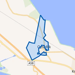 Kaart van Verspreide huizen Oostdijk