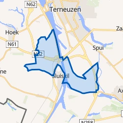 Kaart van Buitengebied Sluiskil