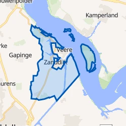 Kaart van Verspreide huizen Veere
