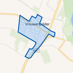 Kaart van Vrouwenpolder