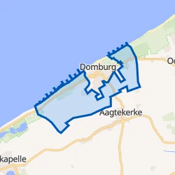 Kaart van Verspreide huizen Domburg