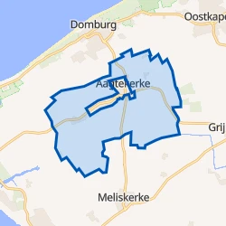 Kaart van Verspreide huizen Aagtekerke