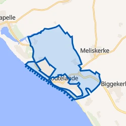 Kaart van Verspreide huizen Zoutelande