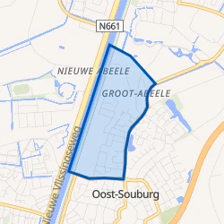 Kaart van Schoonenburg - Groot Abeele