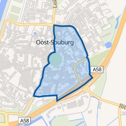 Kaart van Kern Oost-Souburg Oost