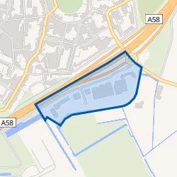 Kaartje van Bedrijventerrein Oost-Souburg Oost