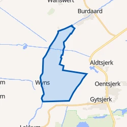 Kaart van Verspreide huizen Wyns