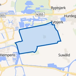 Kaart van Verspreide huizen Tytsjerk