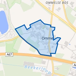 Kaart van Ommel centrum