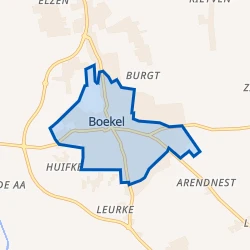 Kaart van Boekel