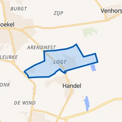 Kaart van Verspreide huizen Logt en Berkhoek