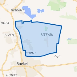 Kaart van Verspreide huizen Bovenstehuis en Peelsehuis