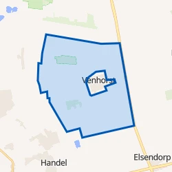 Kaart van Verspreide huizen Venhorst