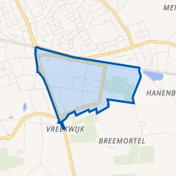 Kaartje van Bedrijventerrein Kranenmortel