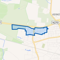 Kaartje van Bedrijventerrein Rijt-West en Rijt-Oost