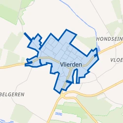 Kaart van Vlierden kern