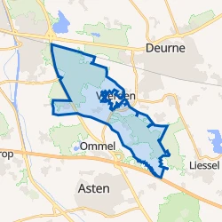 Kaart van Verspreide woningen bij Vlierden