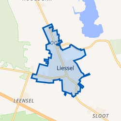 Kaart van Liessel kern