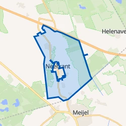 Kaart van Verspreide woningen bij Neerkant
