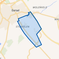 Kaart van Stokkelen en Hoogstraat