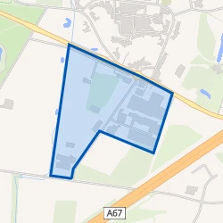 Kaartje van Bedrijventerrein Duizel