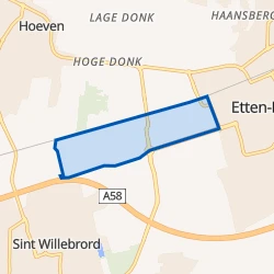 Kaartje van Midden bedrijventerrein Vosdonk
