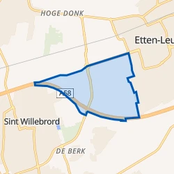 Kaart van Zuid bedrijventerrein Vosdonk