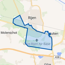 Kaartje van Buitengebied Zuid Rijen