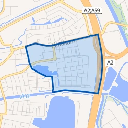 Kaart van Hintham zuid