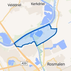 Kaart van De Koornwaard